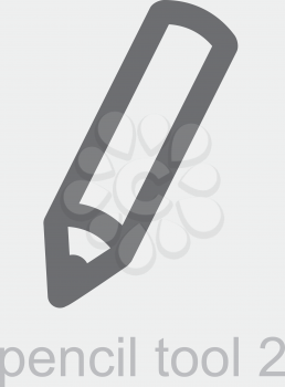 Royalty Free Clipart Image of a Pencil Tool Icon