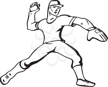 Pitching Clipart