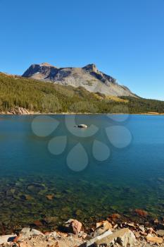 Royalty Free Photo of a Mountain in Lake Tioga