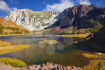 Royalty Free Photo of a Mountain in Lake Tioga