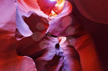 Scenic color slot Antelope canyon . Navajo Reservation, USA