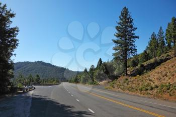 American Highway. A fine autumn day in California
