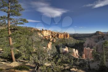 A picturesque corner in Bryce canyon in state of Utah in the USA