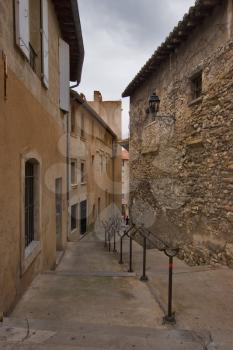 
Narrow street in front of a pope's palace in Avignon
