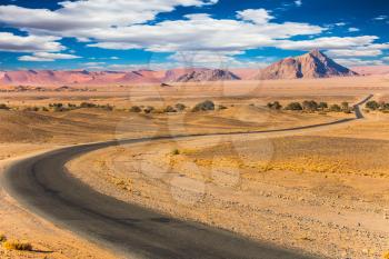 The most ancient desert in the world is Namib. The highway passes through the park. The concept of exotic car tourism