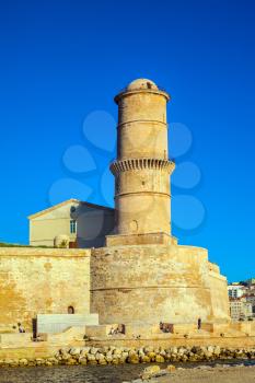  Most watchtower. Fort St. John - buildings to protect the Old City Port. Marseille -  large port in the south of France 