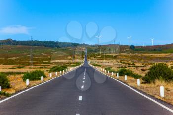 Beautiful asphalt highway crosses the island. Madeira Island in the Atlantic Ocean. Concept of exotic and ecological tourism