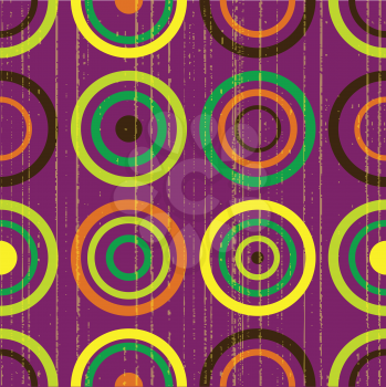 Royalty Free Clipart Image of a Purple Grunge Circle Pattern