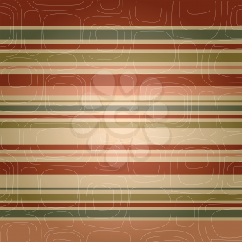 Royalty Free Clipart Image of a Background With Horizontal Retro Stripes