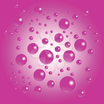 Royalty Free Clipart Image of a Pink Bubble Background