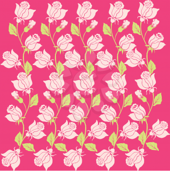 Royalty Free Clipart Image of a Background With Roses