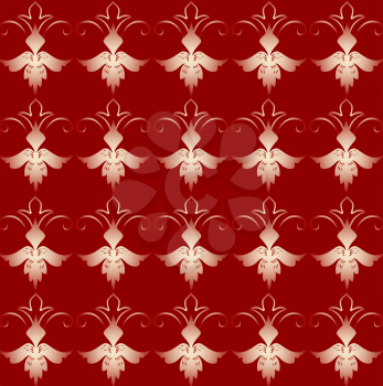 Royalty Free Clipart Image of a Red Vintage Background