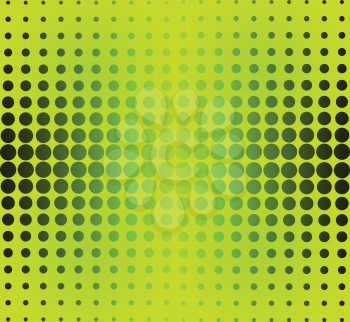 Royalty Free Clipart Image of a Gradient Dotted Pattern in Green
