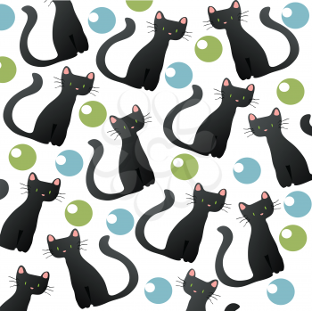 cats on white background