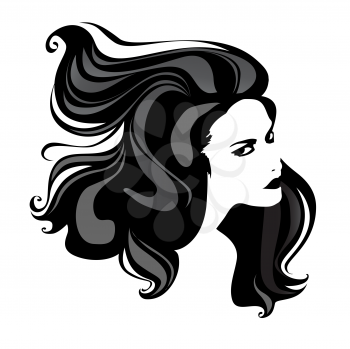 beautiful woman portrait with great hair