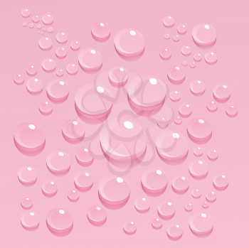 watter bubbles on pink background