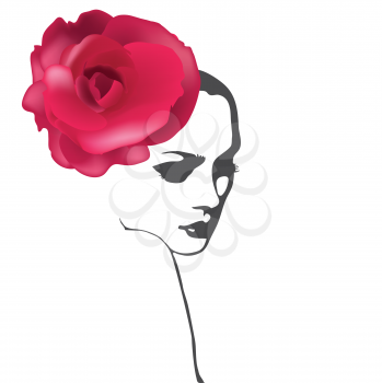 beautiful woman with rose