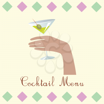 retro cocktail menu