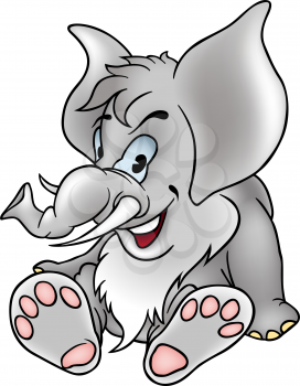 Royalty Free Clipart Image of an Elephant