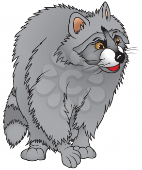 Royalty Free Clipart Image of a Raccoon