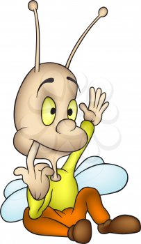 Royalty Free Clipart Image of a Sitting Beetle