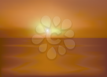 Royalty Free Clipart Image of a Sunset