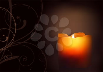 Royalty Free Clipart Image of a Candle