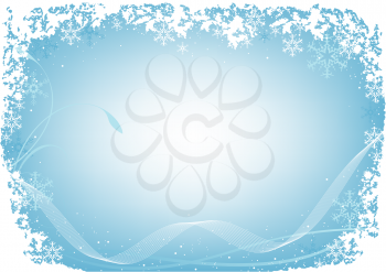 Royalty Free Clipart Image of a Frosty Border