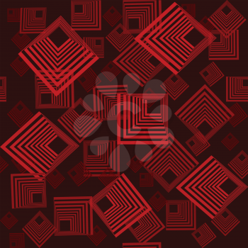 Retro pattern with abstract squares