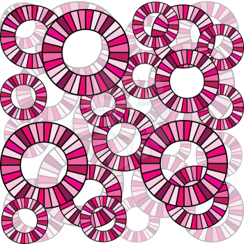 Seamless with pink abstract circles