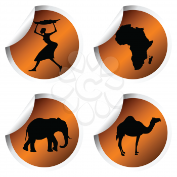 Stickers with African elements