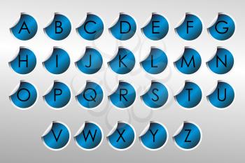 Stickers with alphabet