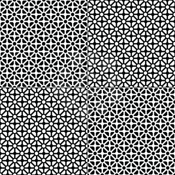 Seamless geometric pattern in black and white