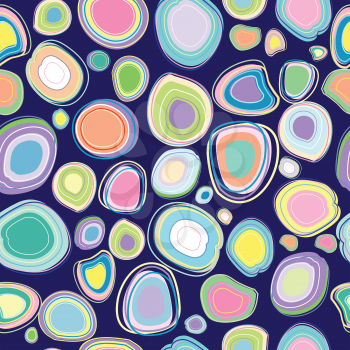 Seamless pattern with stylized colored circle