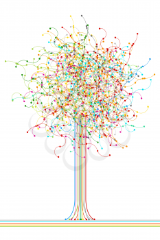 Colored abstract network tree