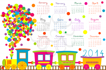 Royalty Free Clipart Image of a Child's Calendar