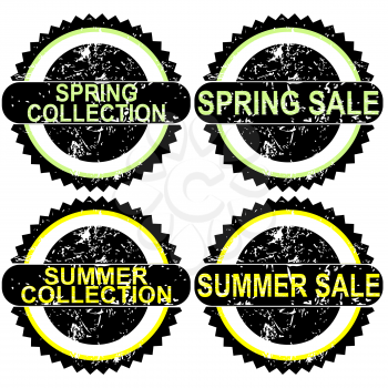 Royalty Free Clipart Image of Sale Stamps