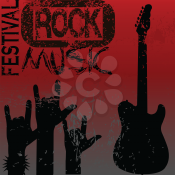 Rock music festival template