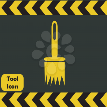 Paintbrush icon,  repairing service tool sign