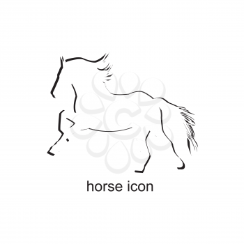 Horse icon isolated on white background