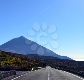 Road towards volcano El Teide Tenerife, Canary Islands