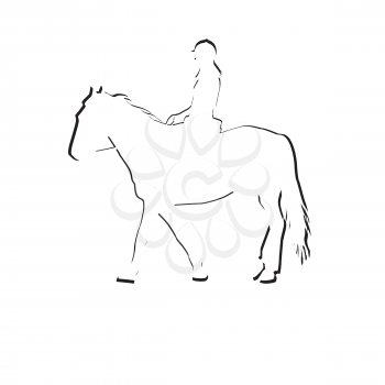 Horse rider silhouette icon