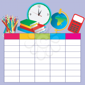 School plan schedule template 