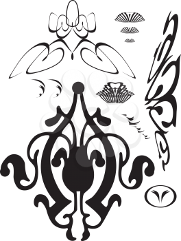 Royalty Free Clipart Image of Gothic Elements
