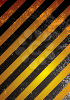 Royalty Free Clipart Image of a Warning Stripe Background