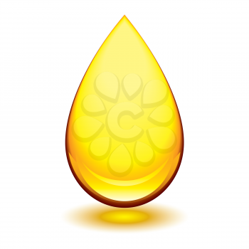 Royalty Free Clipart Image of an Amber Tear
