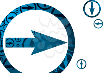 Royalty Free Clipart Image of an Arrow in a Circle