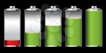 Royalty Free Clipart Image of a Batteries