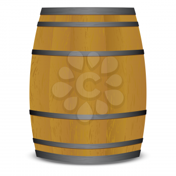 Royalty Free Clipart Image of a Wooden Beer Keg