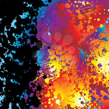 Royalty Free Clipart Image of a Colourful Spatter